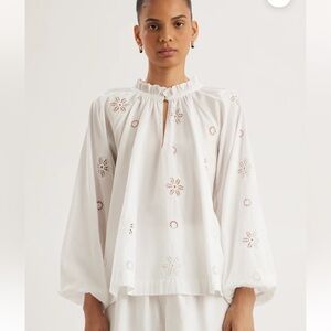 NWT Merlette Manon Top White poplin top